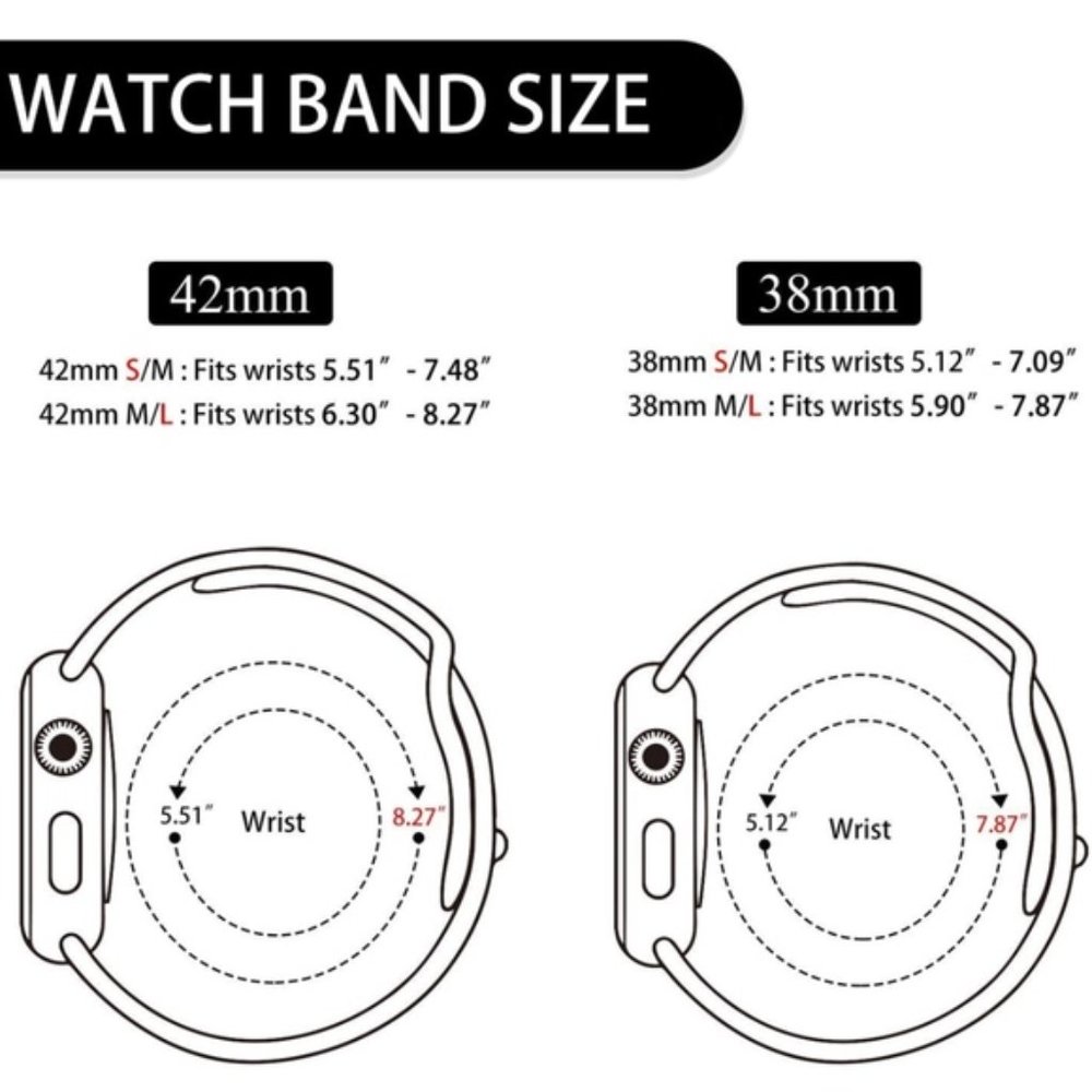 NEW RED Sport Silicone For Apple Watch - Picture 2 of 2